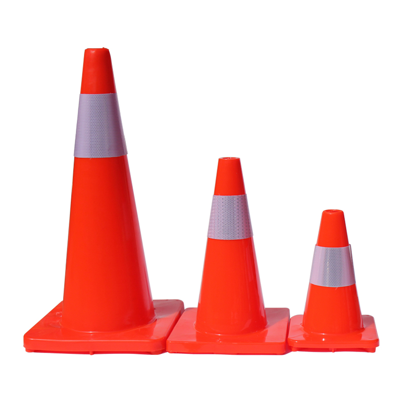 30cm 45cm 70cm Verkehrssicherheitswarner reflektierender PVC-Verkehrskegel