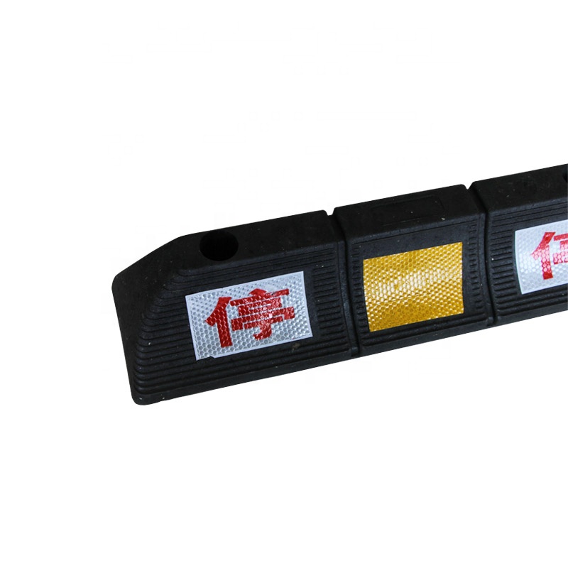 Reflektierender, strapazierfähiger Gummi-Radstopper für Garagenwagen